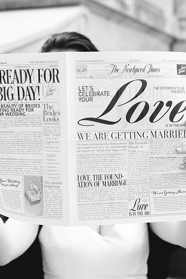 Wedding newspaper Newspaper Prop bundle