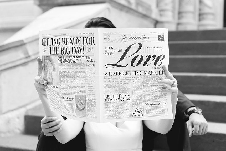 Wedding newspaper Newspaper Prop bundle