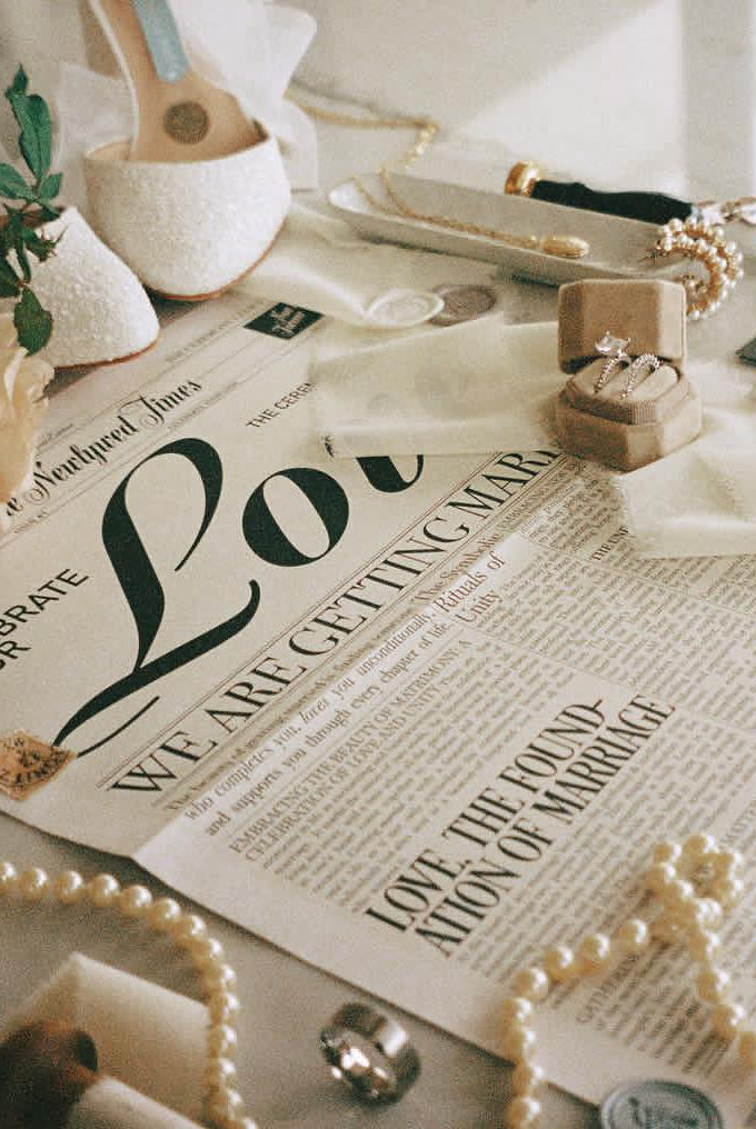 Wedding newspaper Newspaper Prop bundle