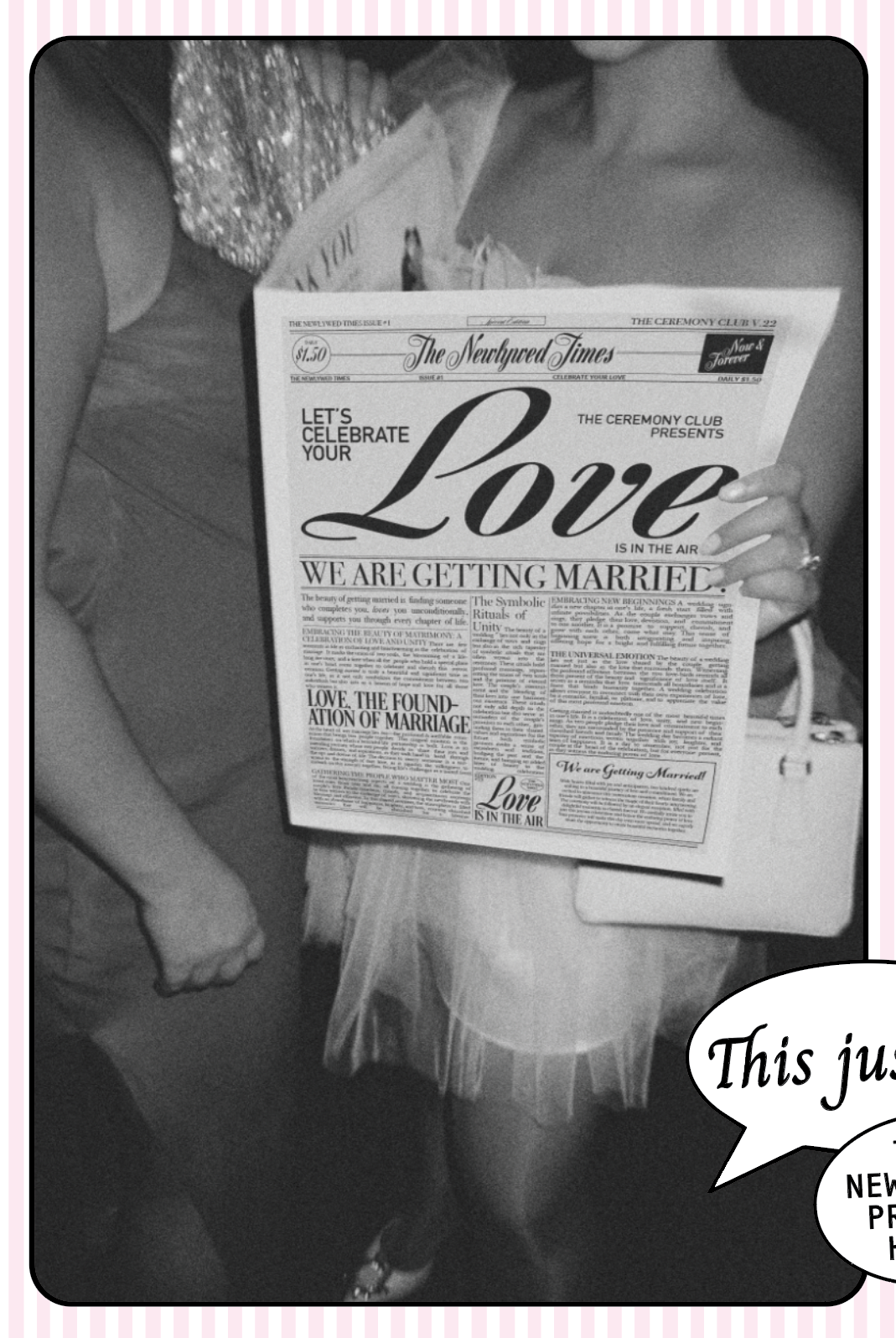 Wedding newspaper Newspaper Prop bundle