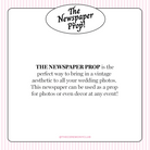 Wedding newspaper Newspaper Prop bundle