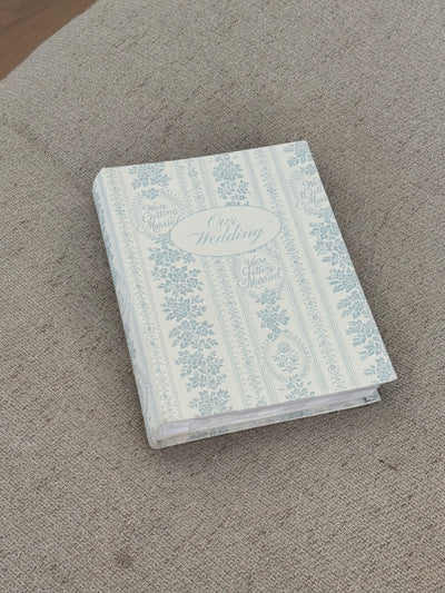 Vintage print wedding photo album