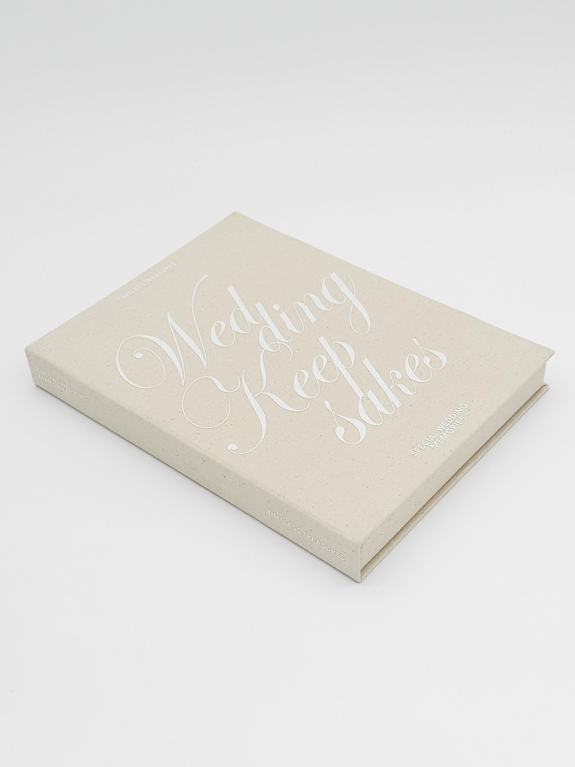 Linen Wedding Keepsake Book Box