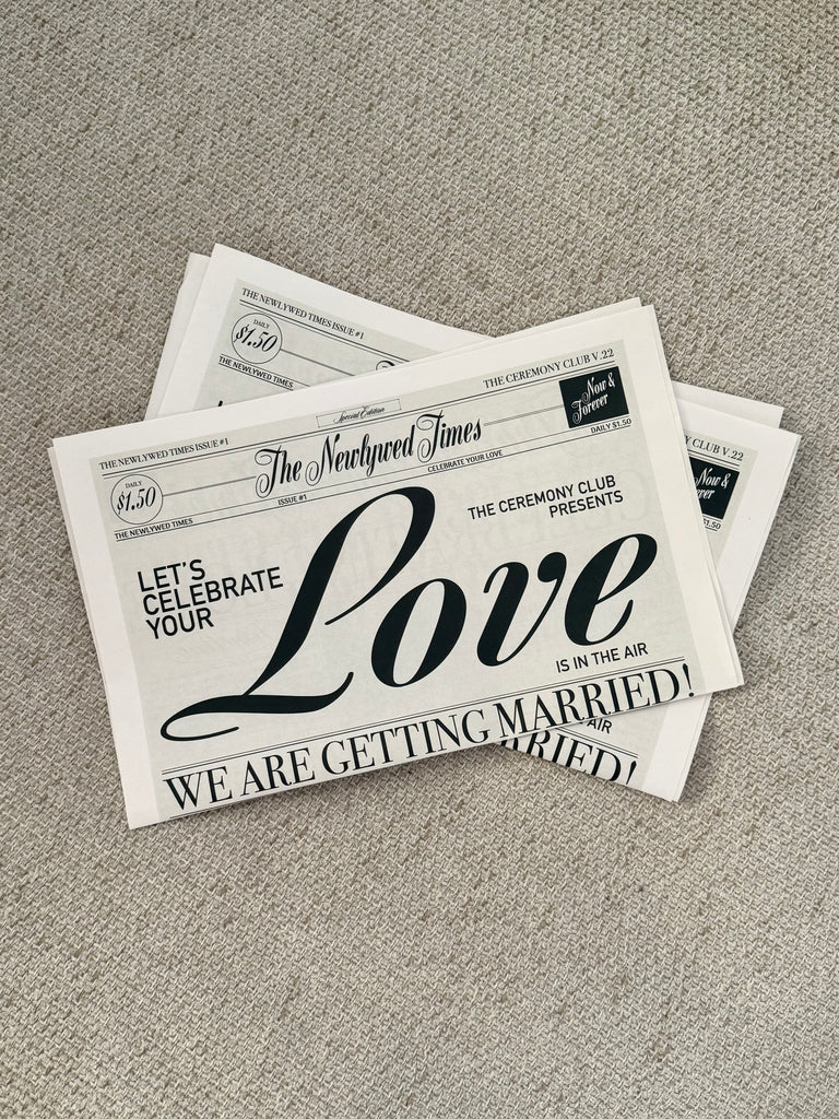 wedding newspaper prop bundle