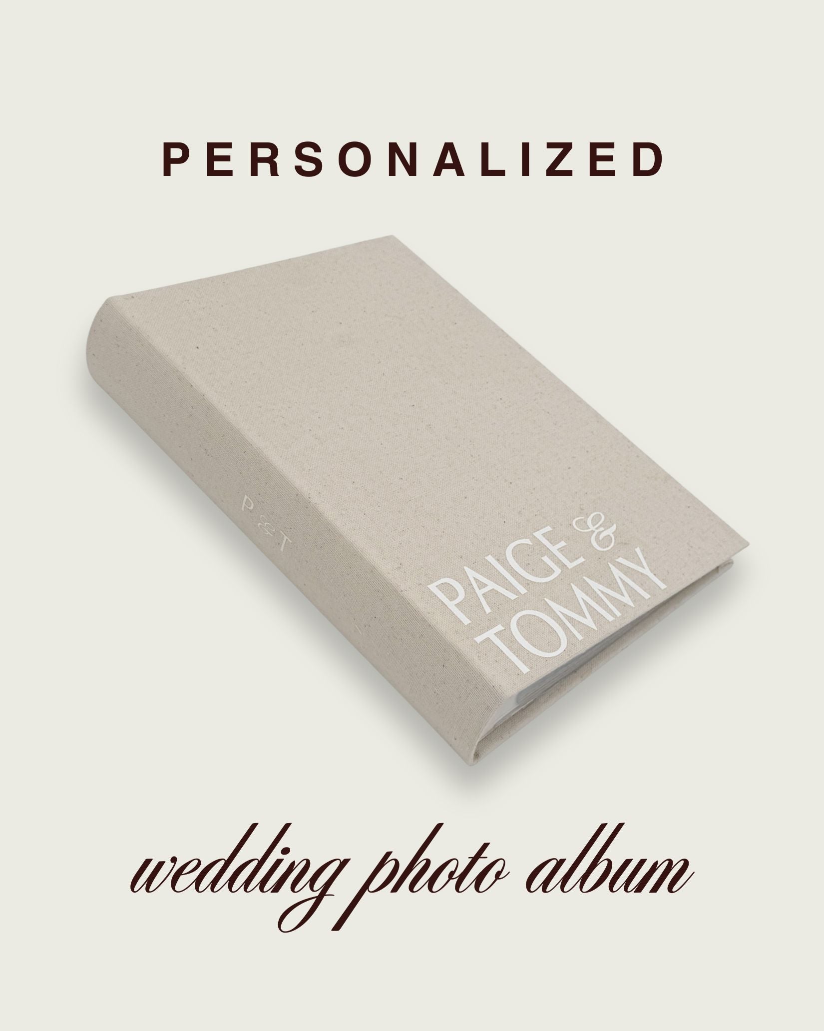 Personalized wedding photo album that makes for a beautiful and personal wedding gift