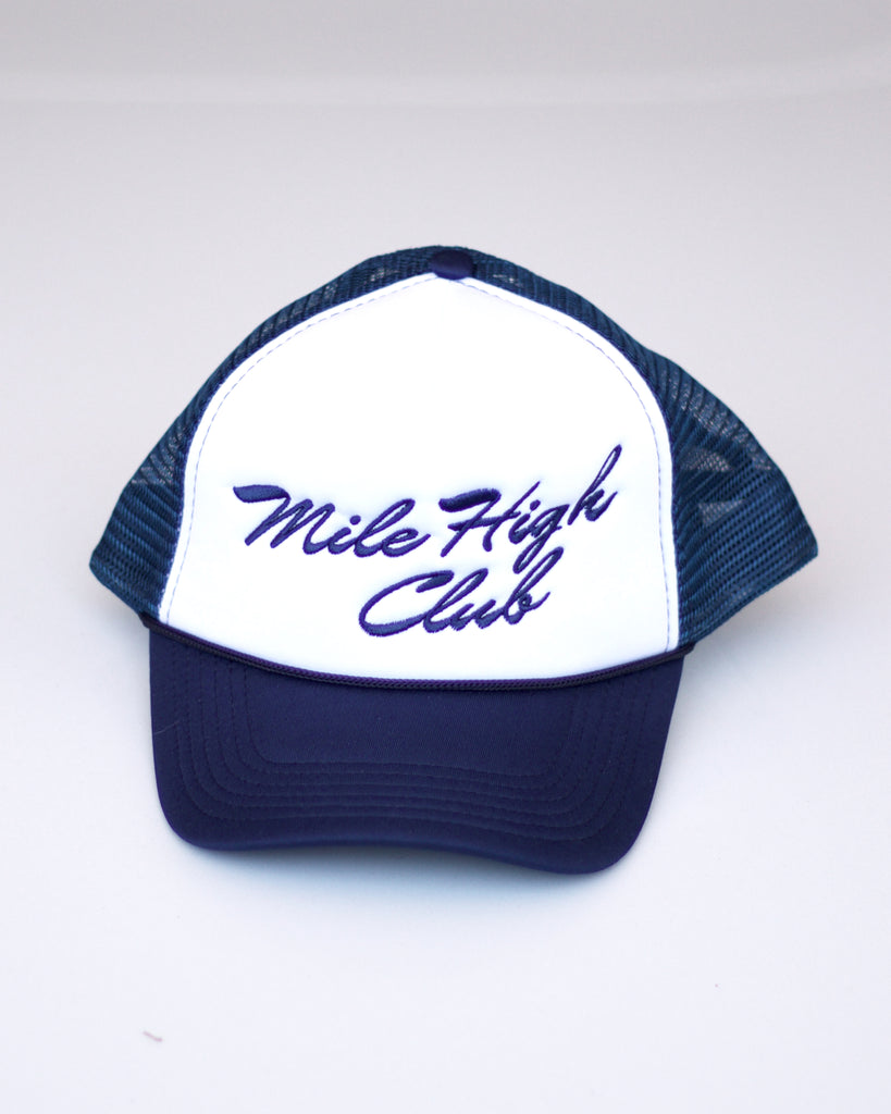 Mile high club trucker hat