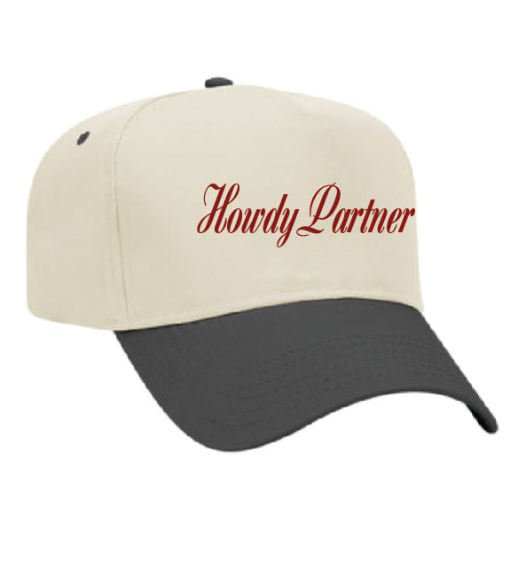 Howdy Partner embroidered hat